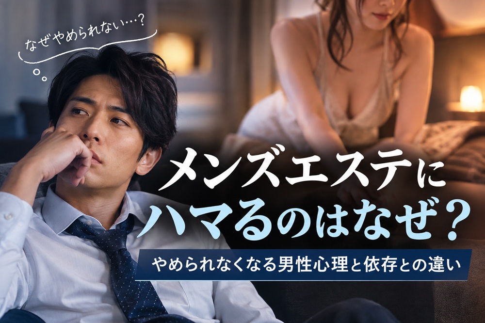 メンズエステにハマるのはなぜ？やめられなくなる男性心理と依存との違い