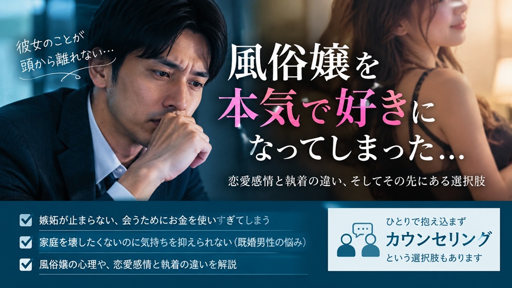 風俗嬢を好きになって苦しい…執着する心理と気持ちの整理方法