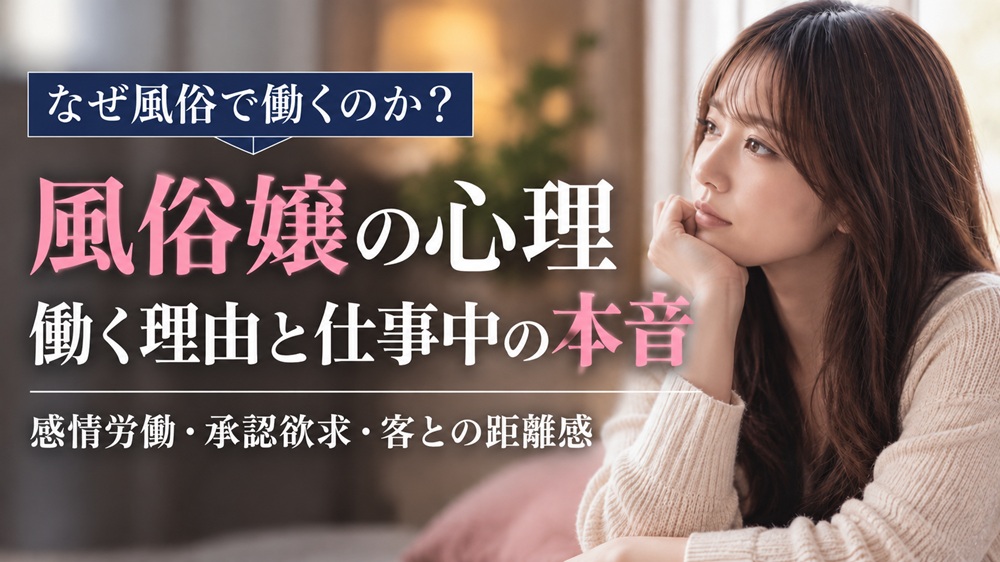 風俗嬢の心理を徹底解説！風俗で働く理由と仕事中の本音