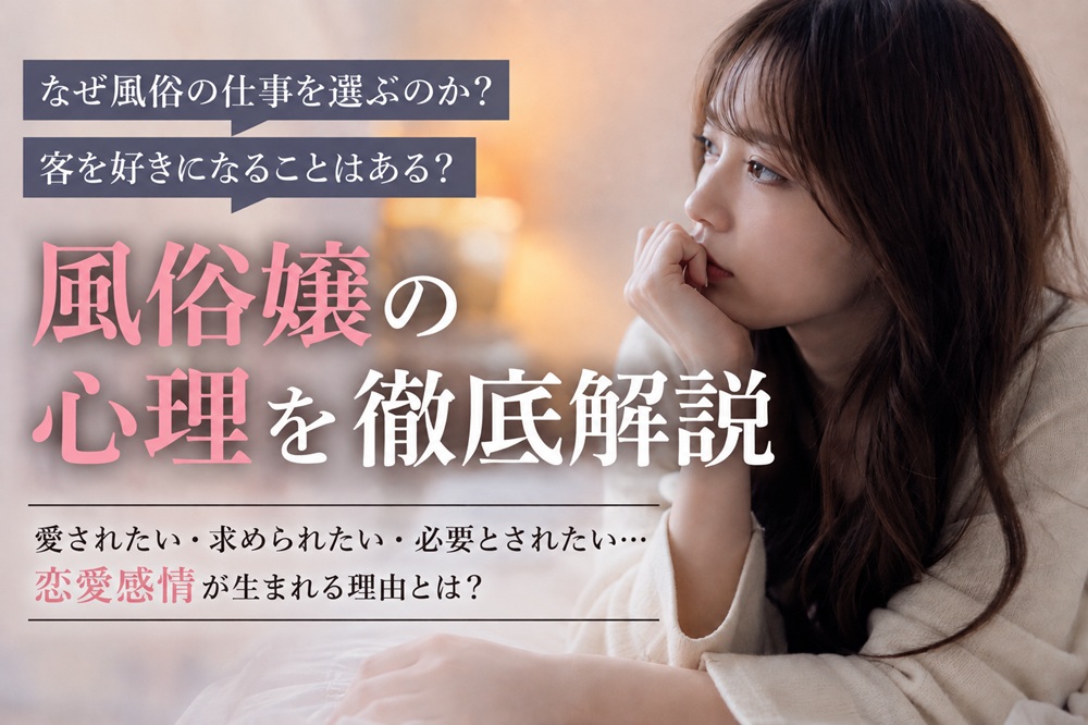 風俗嬢の心理とは？風俗で働く理由と客への恋愛感情